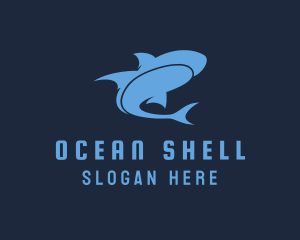 Modern Ocean Shark  logo design