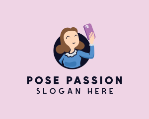 Smiling Selfie Lady  logo