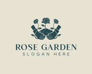 Flower Planting Gardener logo design