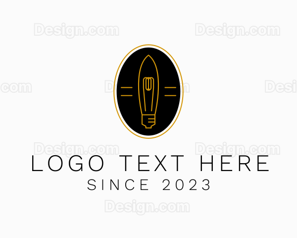 Light Bulb Badge Logo