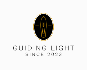 Light Bulb Badge logo design