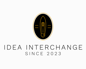 Light Bulb Badge logo design