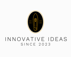 Light Bulb Badge logo design