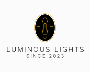 Light Bulb Badge logo design