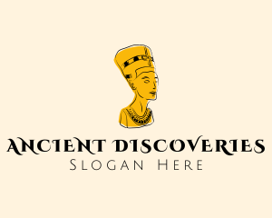 Ancient Nefertiti Artifact logo design