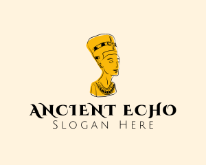 Ancient Nefertiti Artifact logo design