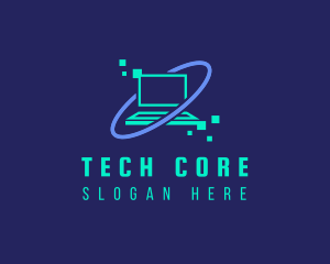 Digital Tech Laptop logo design