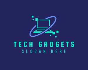 Digital Tech Laptop logo design