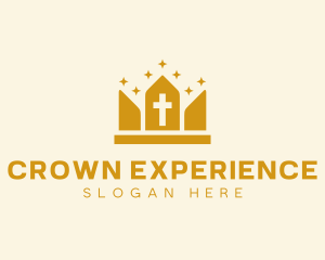 Christian Crucifix Crown logo