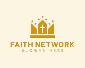 Christian Crucifix Crown logo