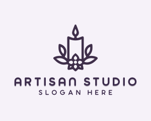 Floral Scented Candle logo design