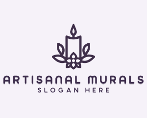 Floral Scented Candle logo design