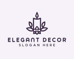 Floral Scented Candle logo design