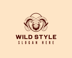 Wild Goat Ram logo design