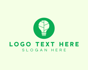 Green Eco Light Bulb  logo
