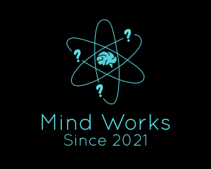 Minimalist Brain Neuron  logo design