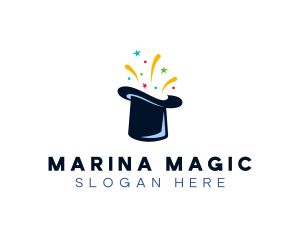 Magic Top Hat Performer logo design