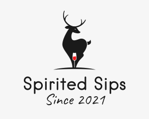 Deer Wine bar logo design