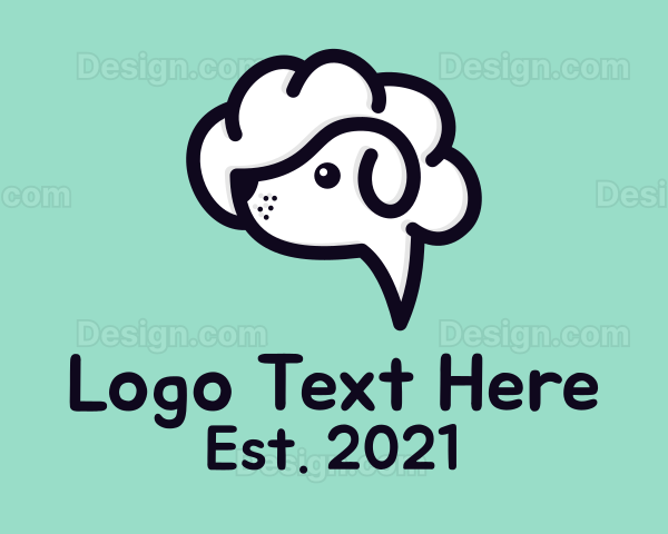 Dog Cloud Bubble Logo