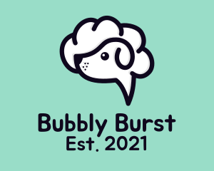 Dog Cloud Bubble logo design