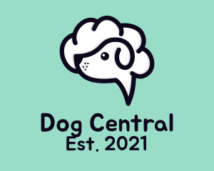 Dog Cloud Bubble logo design