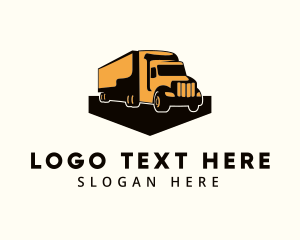 Trailer Truck Logistic Logo