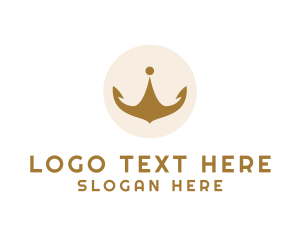 Elegant Golden Crown logo