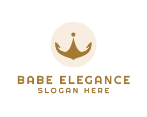 Elegant Golden Crown logo design