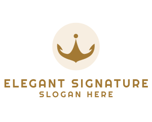 Elegant Golden Crown logo design