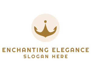 Elegant Golden Crown logo design