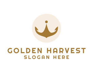 Elegant Golden Crown logo design