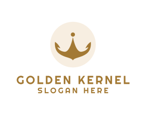 Elegant Golden Crown logo design