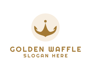 Elegant Golden Crown logo design