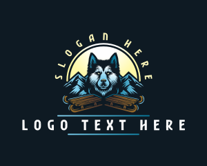 Husky Sled Dog logo