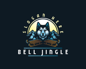 Husky Sled Dog logo design