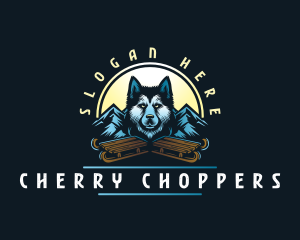 Husky Sled Dog logo design