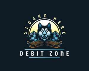 Husky Sled Dog logo design