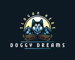 Husky Sled Dog logo