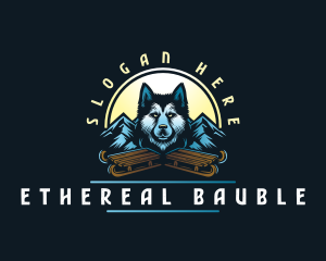 Husky Sled Dog logo design