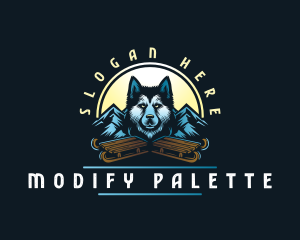 Husky Sled Dog logo design