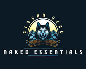 Husky Sled Dog logo design