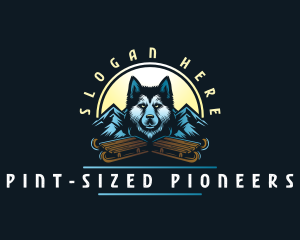 Husky Sled Dog logo design