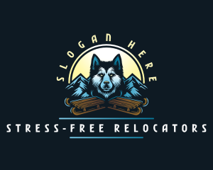 Husky Sled Dog logo design