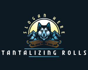 Husky Sled Dog logo design