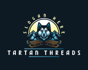 Husky Sled Dog logo design