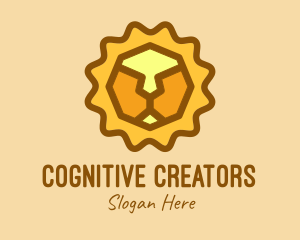 Geometric Lion Head logo design