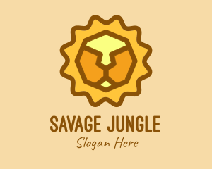 Geometric Lion Head logo design