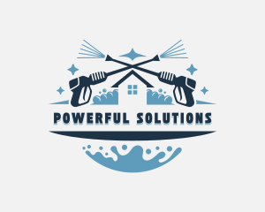 Pressure Washer Home Cleaner logo design