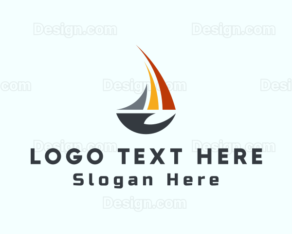 Sailboat Travel Hand Logo