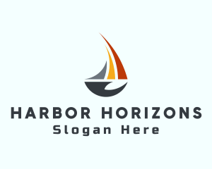 Sailboat Travel Hand logo design